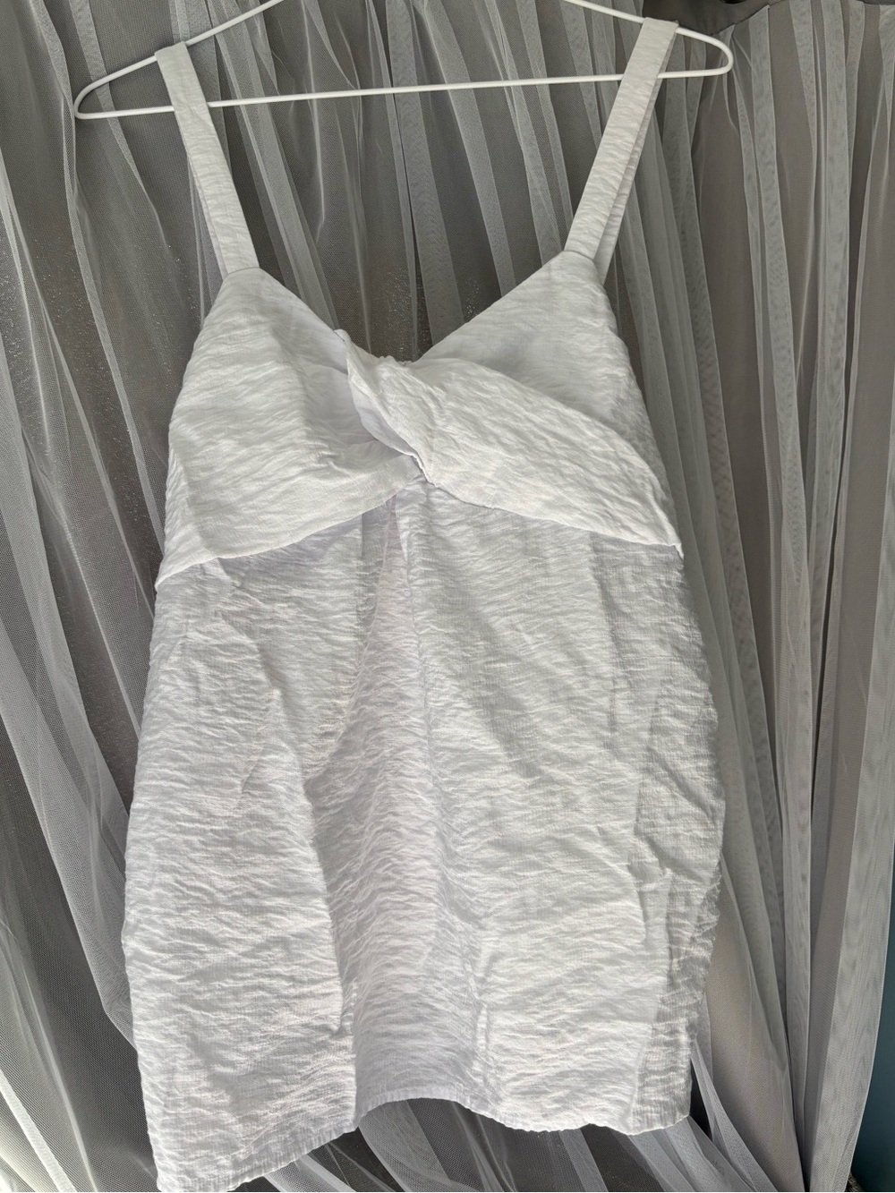 Simply Vera Vera Wang White Textured Twist-Front Chemise